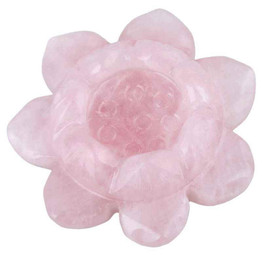 Lotus Crystal Quartz Candle Holder