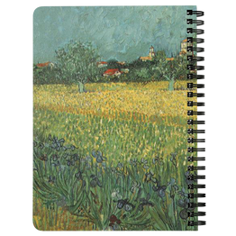 View of Arles with Irises by van Gogh - Spiralbound Notebook
