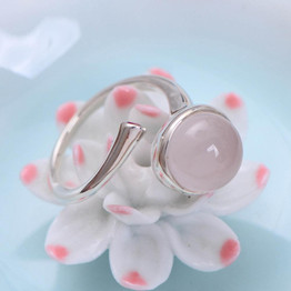 Rose Crystal Open Ring