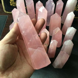 Rose Quartz Crystal Obelisk Wand
