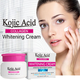 80ML Kojic Acid Collagen Anti-aging Anti Wrinkle Face Cream Firming Whitening Deep Moisturizing Brighten Facial Cream Skin Care