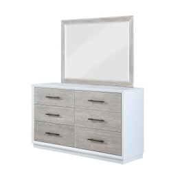 Boca Grande Bedroom Six Drawer Dresser and Mirror Combo