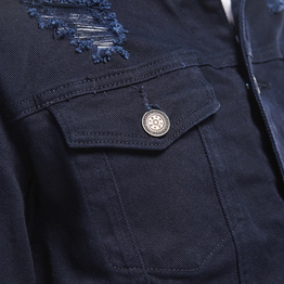 COPPER RIVET NAVY DENIM JACKET