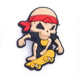 Premium Drew House Skeleton On Skateboard Croc Charm