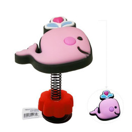 3D Premium Pink Whale Spring Croc Charm