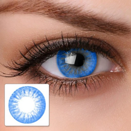 cosplay flower fire bright Green turquoise/Blue (12 months) contact lenses