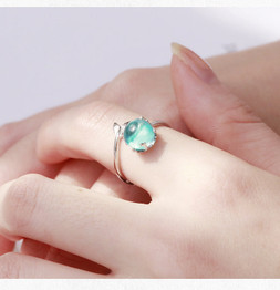 925 Sterling Silver Crystal Mermaid Rings