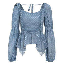 Polka Dot Ruffle Blouse