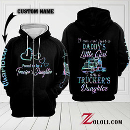 Dad and Daughter Trucker hoodie 3D TTM