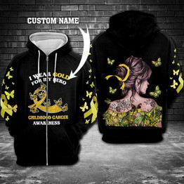 Childhood Cancer Awareness 3D Custom Hoodie