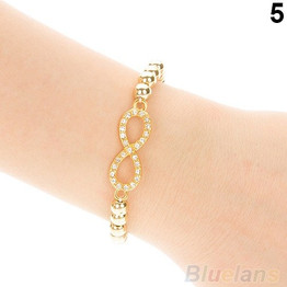 Gold Infinity Crystal Bracelet