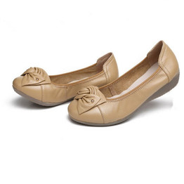 Genuine Leather Brown Ballet Flats