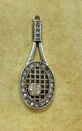 4 Rhinestone Tennis Racket Charm