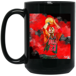 G.O.A.T #23 Jordan  15 oz. Black Mug