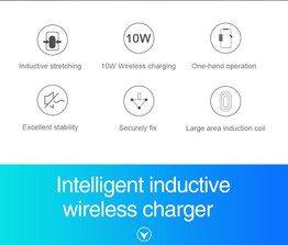 10W Qi Fast Wireless Charger with Car Phone Automatic Clamping Infrared Sensor Intelligent
