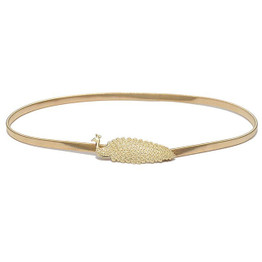 metal belts for women golden peacock luxury brand waistband elastic belt