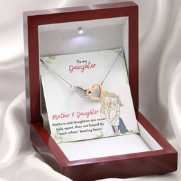 Mother's Day Gift [Best Gift 2021] Luxury Interlocking Hearts Necklace - Daughter - They Are Bound