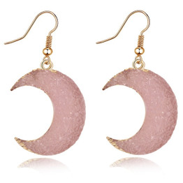 Shimmering Crescent Moon Earrings