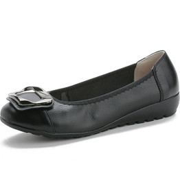 Spring Summer Genuine Leather Women Ballet Flats Shoes