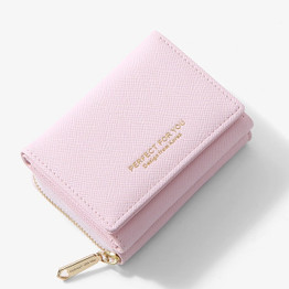 Brand Trifold  Small Wallet Women Soft Leather Zipper Coin Pocket Purses Female Wallets