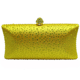 Hot Orange Crystal Clutch Evening Clutch Bags for Womens Party Crystal Evening Bags