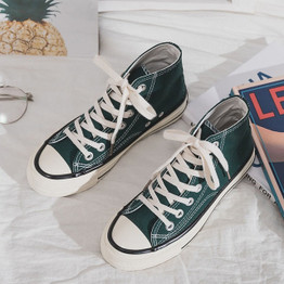 high top canvas shoes women classic canvas sneakers lace up