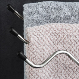 Multi-Bar Rotating Towel Rack Punch-free 180 Degree Rotating Stainless Steel Bathroom Towel Rack