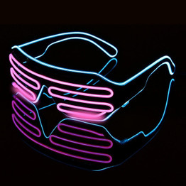 LED Luminous Glowing Neon Glasses Flashing Light