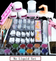 Pro Acrylic Kit Nail Manicure Set With Acrylic Liquid Nail Glitter Powder