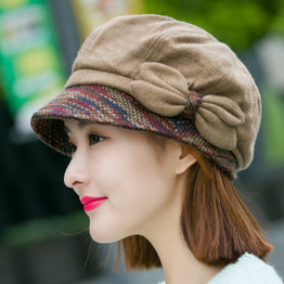 Women Beret Hat Girl Winter Autumn Warm Korean Casual Wool Berets Cap