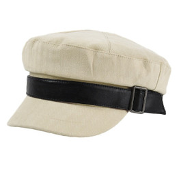 Black Retro Women Hat Autumn Winter Military Hat Female Sailor Cap Designer Brand