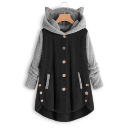 Fashion Cute Cat Women Hoodies Sweatshirts Winter Warm Hooded Tops