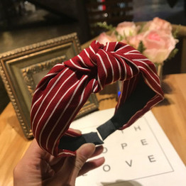 Plaid Cotton Hair Accessories Knotted Hair Band for Women Headbands Hairbands Headwear