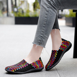 Women's Shoes Flats Breathable Rubber Sneakers Non-slip Loafers Comfortable