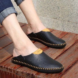 Genuine Leather Men Shoes Summer Casual Sandals