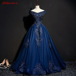 Navy Blue Ball Gown Princess Quinceanera Dresses Girls Beaded Masquerade Sweet 16 Dresses Ball Gowns vestidos de 15 anos