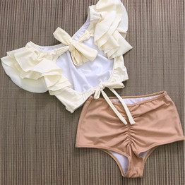 Ruffle High Waist Bikini 2019 Swimwear Women Swimsuit Push Up Bikinis Women Biquini Print Swimsuit Female Beachwear Bathing Suit