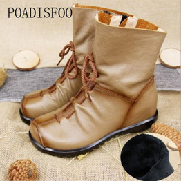 Genuine Leather  Women Boots Western boots
