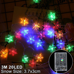 Snowflake LED Light Christmas Decorations For Home Hanging Garland Christmas Tree Decor Ornament 2020 Navidad Xmas Gift New Year