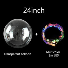 1Set Led Balloon With Column Stand Luminous Transparent Bobo Balloons Stand LED String Lights Wedding Birthday Party Decoration