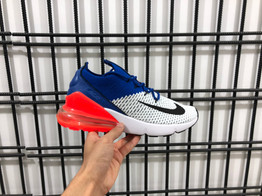AM 270 Flyknit Racer Blue Total Crimson Shoes Sneakers