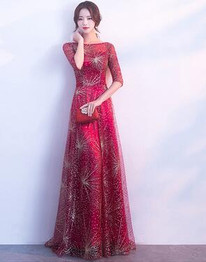 DongCMY 2019 New Formal Long Evening Dresses Party abiye Star robe de soiree Vestidos Prom Dress