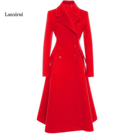thick woolen coat female autumn and winter new temperament women's over the knee wool woolen coat coat