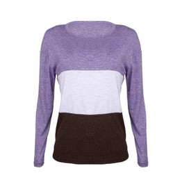 Feitong T Shirts Women Ladies Tops Autumn Causal Long Sleeve Striped Splice Tops Tee Shirts vetement femme camisetas mujer 2018