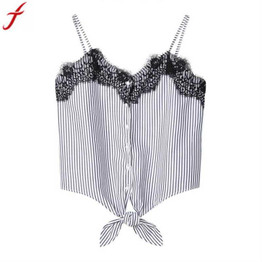 2018 Female Cropped Summer  Women Fashion Lace Crop Tops Patchwork  Sleeveless Vest camisole tank top women T Shirt regata #2