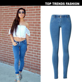 Sexy Low Waist Jeans Woman Peach Push Up Hip Skinny Denim Pant For Women Boyfriend Jean For Women Elastic grey Jeans Plus Size