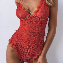 Sexy Lace Bodysuit Women Bodycon Jumpsuit Summer Cut Out Rompers Club Womens Jumpsuit pink Body femme Overalls female Playsuits