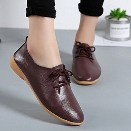 Oxford  Women's Shoes Flats Casual Shoes Lace Up Moccasins Loafers