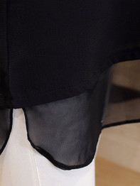 Split Neck  Floral Hollow Out Blouse