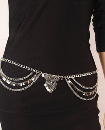 Dangle Multilayer Sequins Tassel Belly Chain